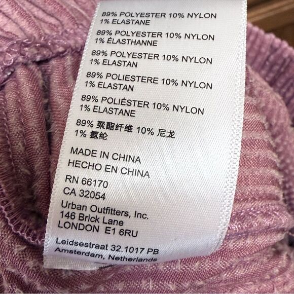 BDG Urban Outfitters High Waisted Mauve Pink Corduroy Flare Pants Size S-P - Picture 10 of 11